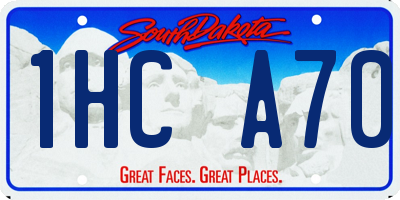SD license plate 1HCA70