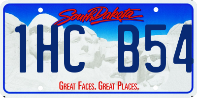 SD license plate 1HCB54