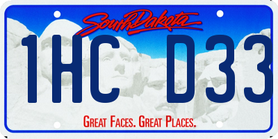 SD license plate 1HCD33