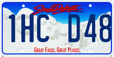SD license plate 1HCD48