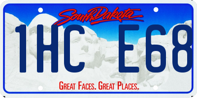 SD license plate 1HCE68