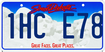 SD license plate 1HCE78