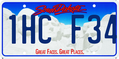 SD license plate 1HCF34