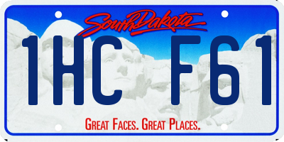 SD license plate 1HCF61