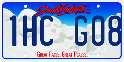 SD license plate 1HCG08