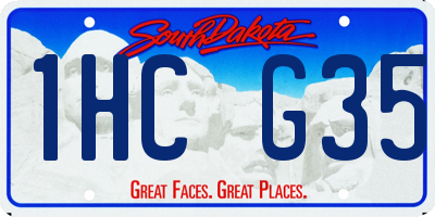 SD license plate 1HCG35