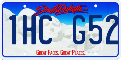 SD license plate 1HCG52