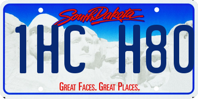 SD license plate 1HCH80