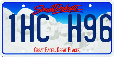 SD license plate 1HCH96