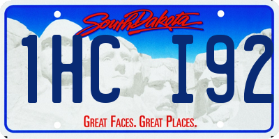 SD license plate 1HCI92