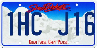 SD license plate 1HCJ16