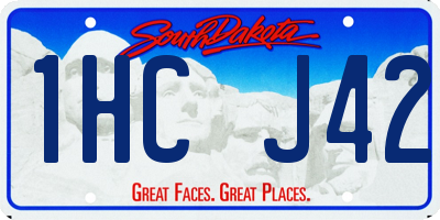 SD license plate 1HCJ42