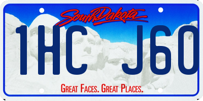 SD license plate 1HCJ60