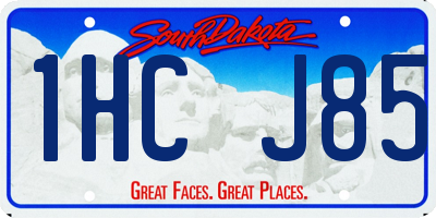SD license plate 1HCJ85