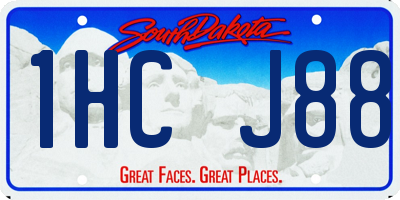 SD license plate 1HCJ88