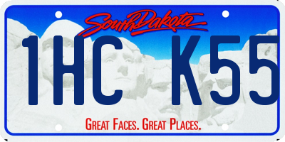 SD license plate 1HCK55