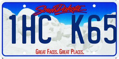 SD license plate 1HCK65
