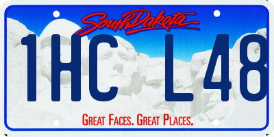 SD license plate 1HCL48