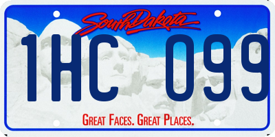 SD license plate 1HCO99