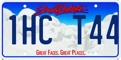 SD license plate 1HCT44
