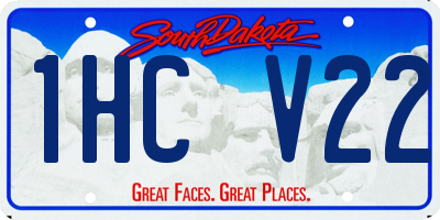 SD license plate 1HCV22