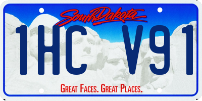 SD license plate 1HCV91