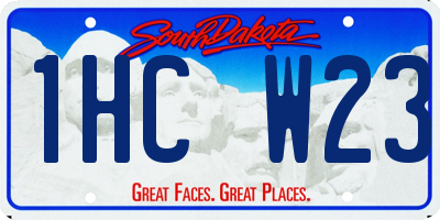 SD license plate 1HCW23