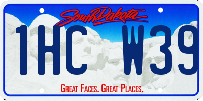 SD license plate 1HCW39