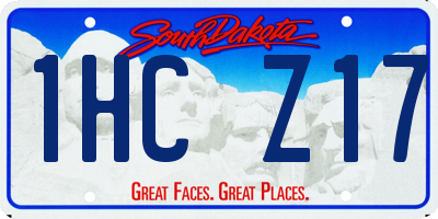 SD license plate 1HCZ17