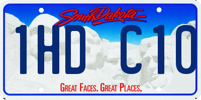 SD license plate 1HDC10