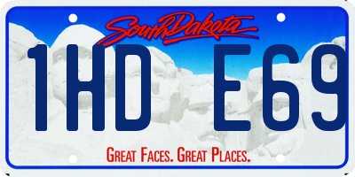 SD license plate 1HDE69