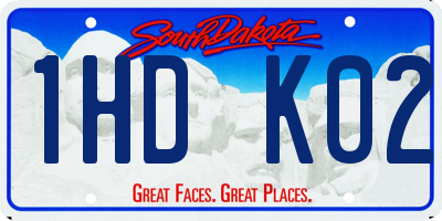SD license plate 1HDK02