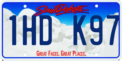 SD license plate 1HDK97