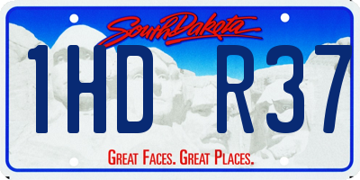 SD license plate 1HDR37