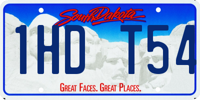 SD license plate 1HDT54