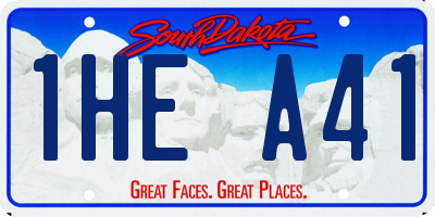 SD license plate 1HEA41