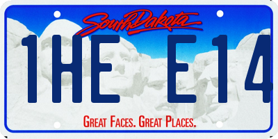 SD license plate 1HEE14