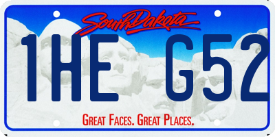 SD license plate 1HEG52