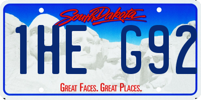SD license plate 1HEG92
