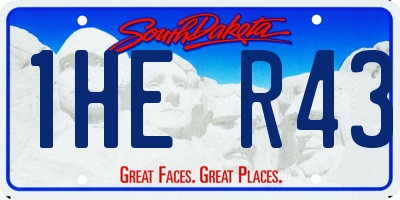 SD license plate 1HER43