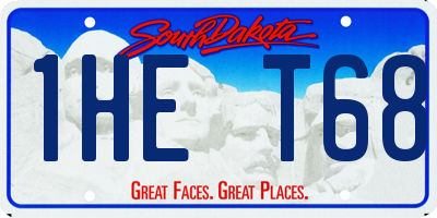 SD license plate 1HET68