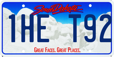 SD license plate 1HET92