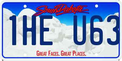 SD license plate 1HEU63