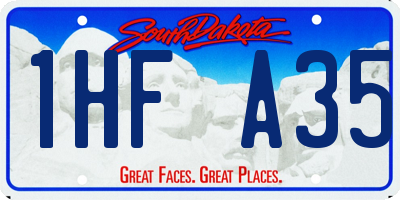 SD license plate 1HFA35