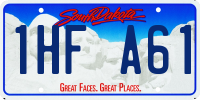 SD license plate 1HFA61