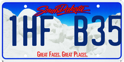 SD license plate 1HFB35