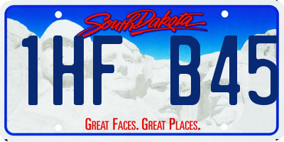 SD license plate 1HFB45