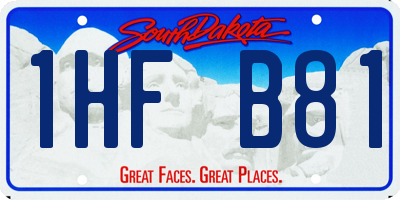 SD license plate 1HFB81