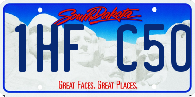 SD license plate 1HFC50