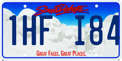 SD license plate 1HFI84